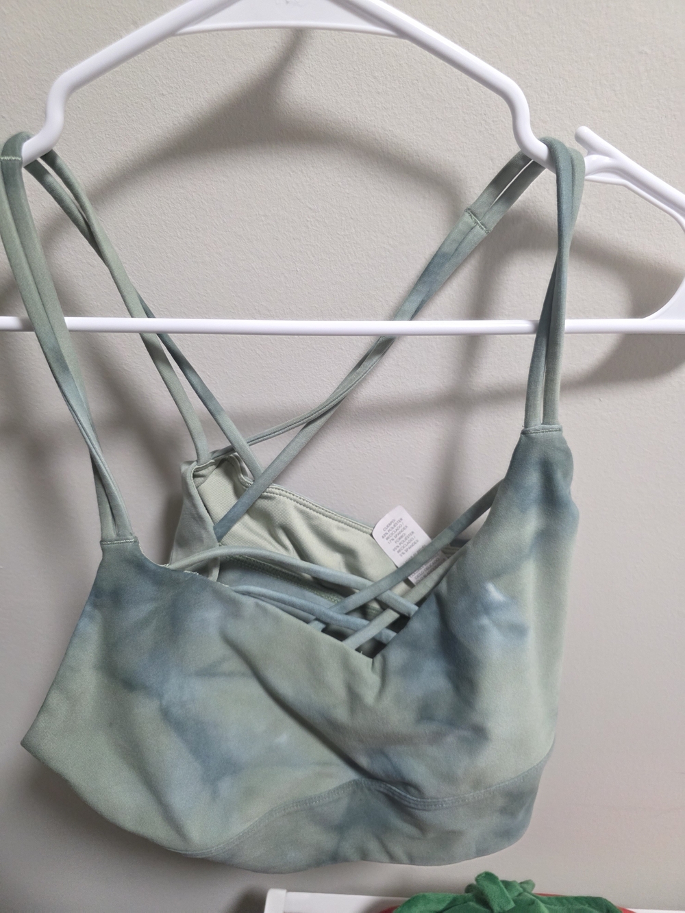 JoyLab Sage Blue Tie-Dye Strappy Bralette